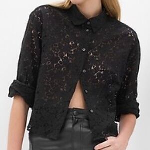 GAP Women’s Black Lace Top